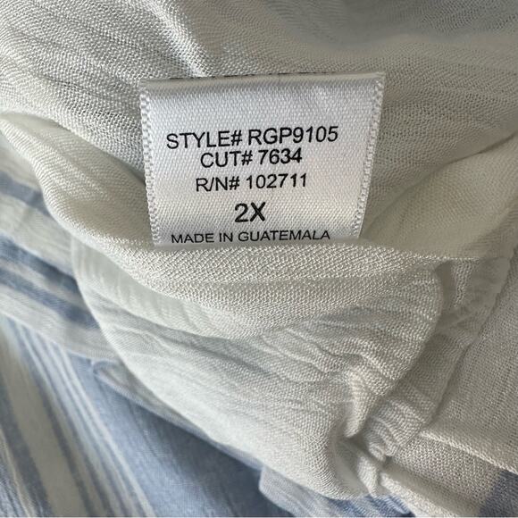 Gibson striped wide leg cropped pants Size 2X - Picture 5 of 9